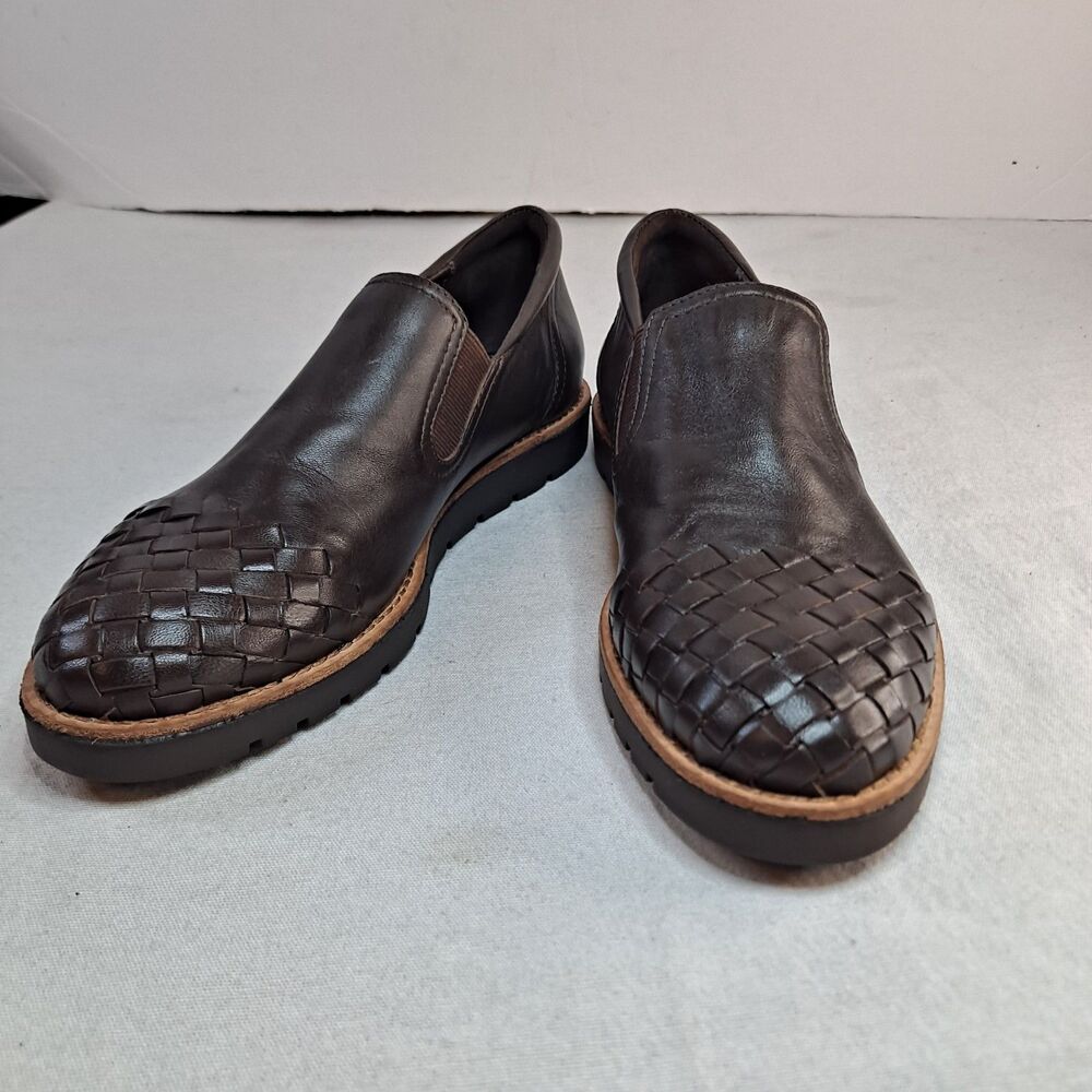 Vaneli T. Morro Napa Jacy Loafers Women's Sz 8N Brown Leather Braided